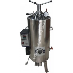 Autoclave Vertical Double wall SS Radial Locking with Digital controller.